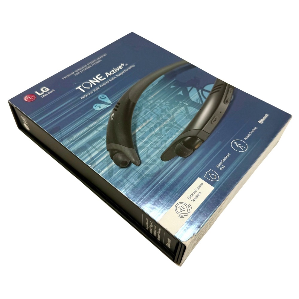 LG TONE Active+ HBS-A100 Bluetooth Wireless Headset Black New Old Stock NOS
